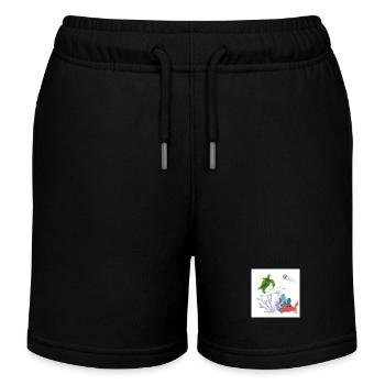 Récif corallien - Short de jogging enfant bio Stanley/Stella - noir - Devant