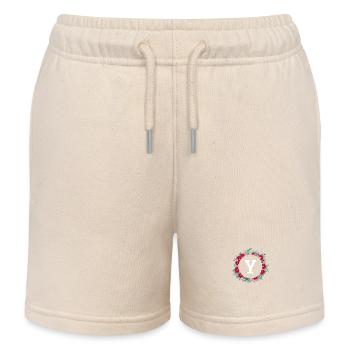 Buchstabe y Blumenkrone - Kinder Organic Joggingshorts Mini Bolter von Stanley/Stella - Natur - Vorne