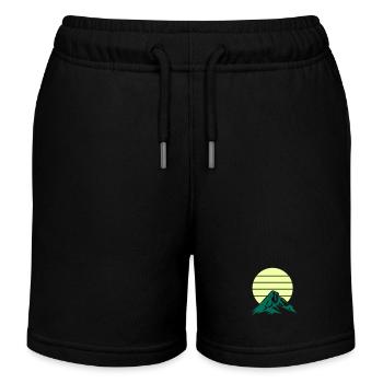 Mountains Mountains - Kids Organic Sweat Shorts by Stanley/Stella - black - Front
