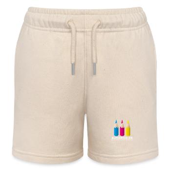 Quadricolor - Plain Text - Kids Organic Sweat Shorts by Stanley/Stella - soft Ecru - Front
