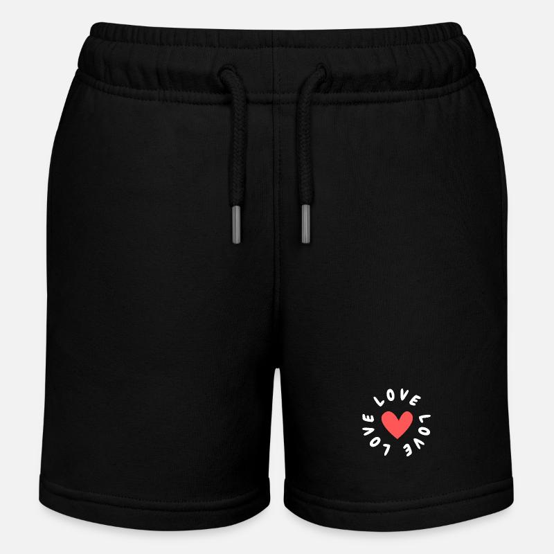 Logo - Love - Short de jogging enfant bio Stanley/Stella - noir