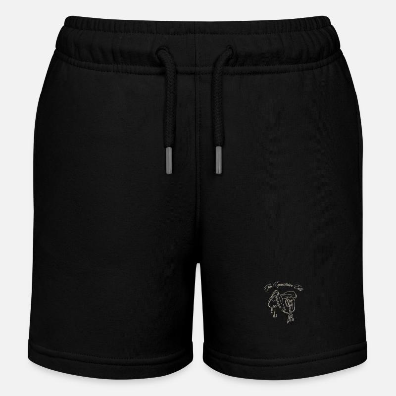 Horse Saddle The Equestrian Edit - Kids Organic Sweat Shorts by Stanley/Stella - black