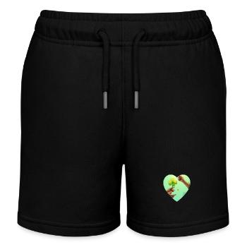 Händehalten Kleeblatt - Kinder Organic Joggingshorts Mini Bolter von Stanley/Stella - Schwarz - Vorne