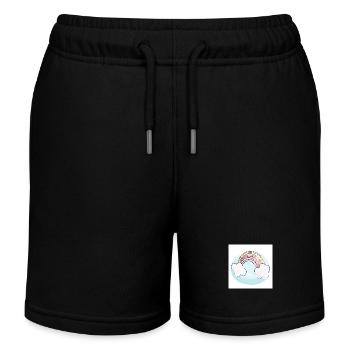 Arc-en-ciel - Short de jogging enfant bio Stanley/Stella - noir - Devant
