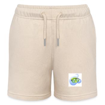 Diving Goggles - Kids Organic Sweat Shorts by Stanley/Stella - soft Ecru - Front