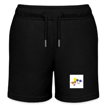 Menschen mit Sonnenbrille - Kinder Organic Joggingshorts Mini Bolter von Stanley/Stella - Schwarz - Vorne