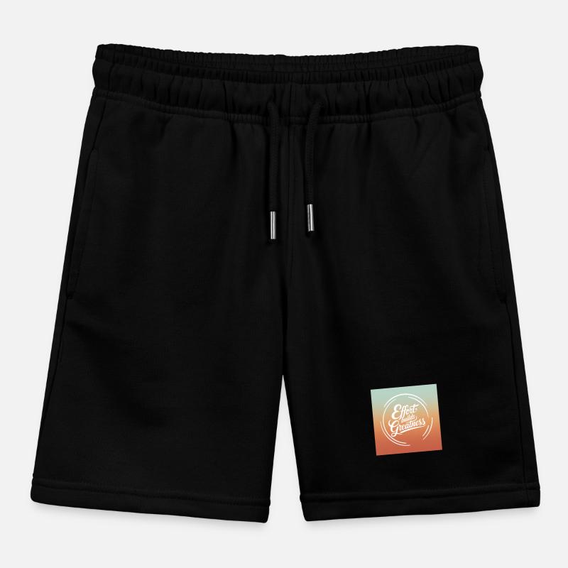 Effort Builds Greatness Quote Kids Organic Sweat Shorts by Stanley/Stella