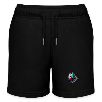Bulldogge - Kinder Organic Joggingshorts Mini Bolter von Stanley/Stella - Schwarz - Vorne