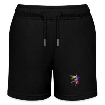 Colorful Dancing Dancer Dance Teacher Gift - Kids Organic Sweat Shorts by Stanley/Stella - black - Front