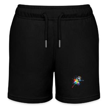 Raquette de badminton colorée Badminton - Short de jogging enfant bio Stanley/Stella - noir - Devant