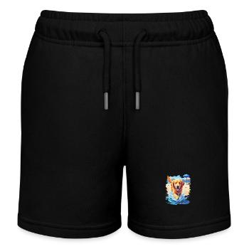 Chien sur la plage - Short de jogging enfant bio Stanley/Stella - noir - Devant