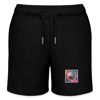 Discokugel vor Großstadt - Kinder Organic Joggingshorts Mini Bolter von Stanley/Stella - Schwarz - Vorne