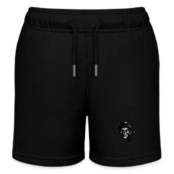 Pirat Comicart Green - Kinder Organic Joggingshorts Mini Bolter von Stanley/Stella - Schwarz - Vorne