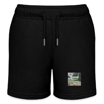 Abenteuer beginnt draußen - Kinder Organic Joggingshorts Mini Bolter von Stanley/Stella - Schwarz - Vorne