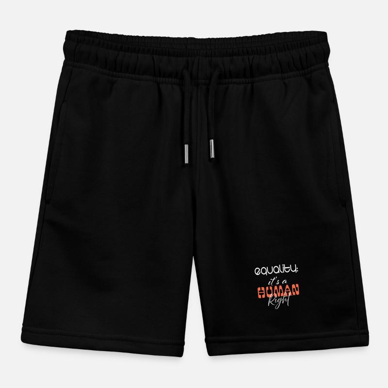 Equality: it's a human right Kids Organic Sweat Shorts by Stanley/Stella