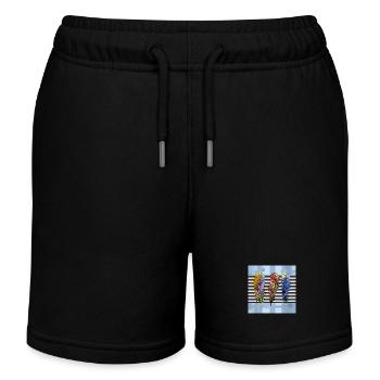 Feder - Kinder Organic Joggingshorts Mini Bolter von Stanley/Stella - Schwarz - Vorne