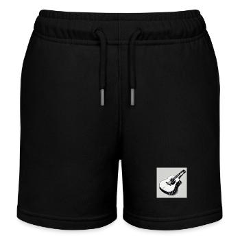 Guitare - Vintage - Country - Band - Liberté - Short de jogging enfant bio Stanley/Stella - noir - Devant