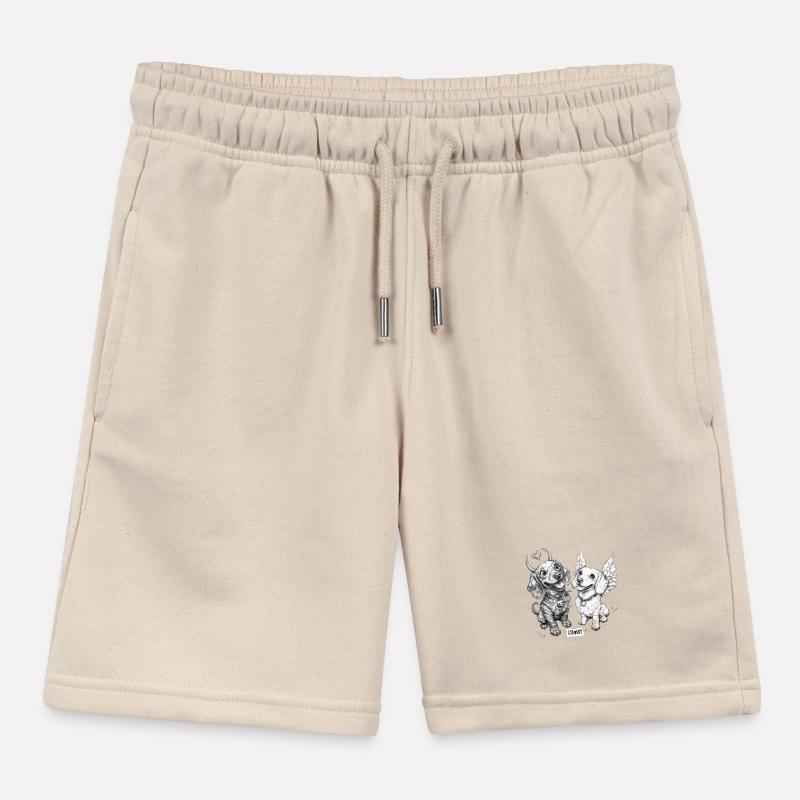 Heaven vs. Hell Kids Organic Sweat Shorts by Stanley/Stella