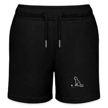 cat pet pets - Kids Organic Sweat Shorts by Stanley/Stella - black - Front