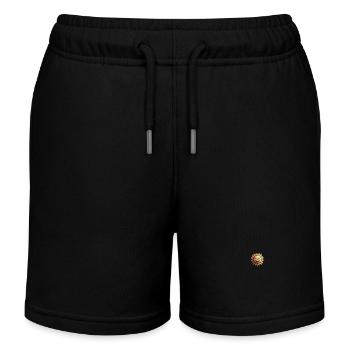 Cheerful sun design for women and children - Kids Organic Sweat Shorts by Stanley/Stella - black - Front