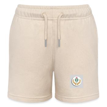 Logo de croissance - Short de jogging enfant bio Stanley/Stella - écru doux - Devant