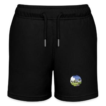 Die Kirche in Trümmern - Kinder Organic Joggingshorts Mini Bolter von Stanley/Stella - Schwarz - Vorne