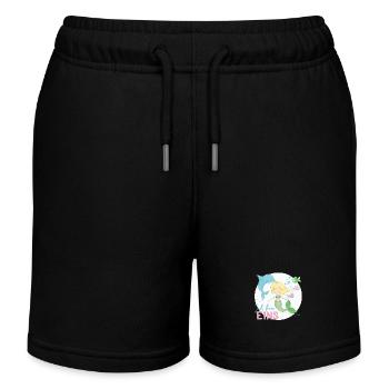 1. Geburtstag, erster, eins, Meerjungfrau, Delfin - Kinder Organic Joggingshorts Mini Bolter von Stanley/Stella - Schwarz - Vorne