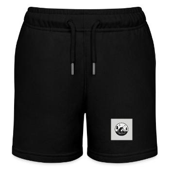 Camping: Experience nature, freedom, adventure - Kids Organic Sweat Shorts by Stanley/Stella - black - Front