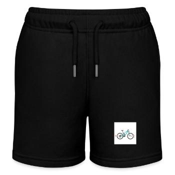 Im Rhythmus der Berge: Mountainbike & Herzschlag - Kinder Organic Joggingshorts Mini Bolter von Stanley/Stella - Schwarz - Vorne