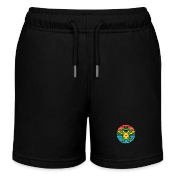 Alligators Rétro Alligator - Short de jogging enfant bio Stanley/Stella - noir - Devant