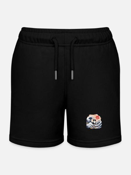 Chat vague - Short de jogging enfant bio Stanley/Stella - noir