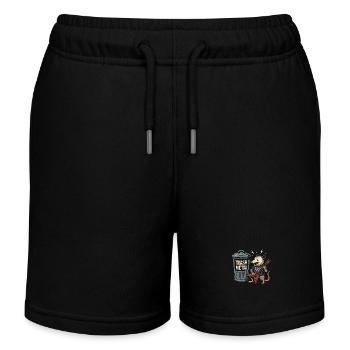 Lustige Opossum Thrash Metal Gitarre Vintage Trasher - Kinder Organic Joggingshorts Mini Bolter von Stanley/Stella - Schwarz - Vorne