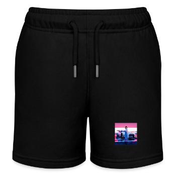 N-dless Nights: Anime Race day - Kids Organic Sweat Shorts by Stanley/Stella - black - Front