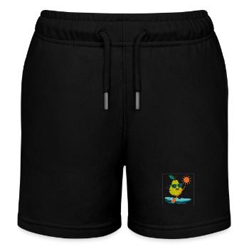 Sporty pear - Kids Organic Sweat Shorts by Stanley/Stella - black - Front