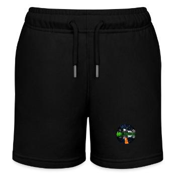 Scène de lac cosmique - Short de jogging enfant bio Stanley/Stella - noir - Devant