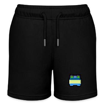Pixel Smile - Kinder Organic Joggingshorts Mini Bolter von Stanley/Stella - Schwarz - Vorne