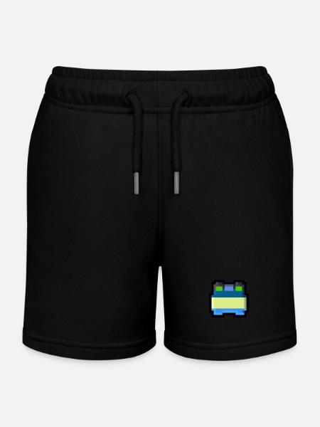 Pixel Smile - Kinder Organic Joggingshorts Mini Bolter von Stanley/Stella - Schwarz