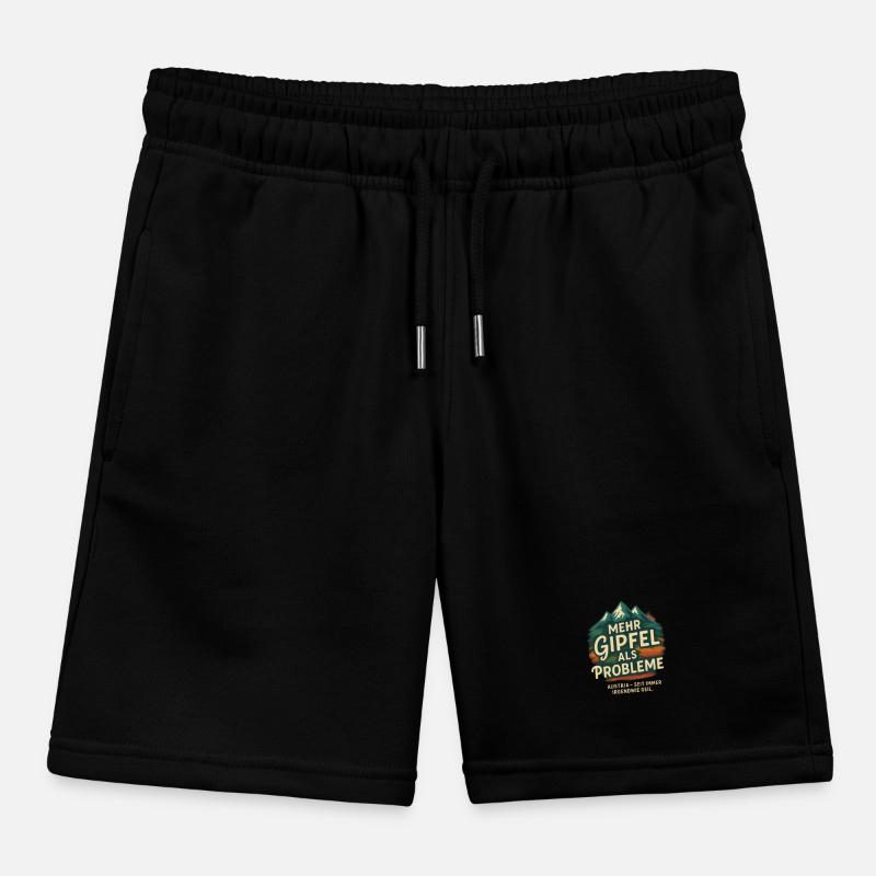 More summits than problems Kids Organic Sweat Shorts by Stanley/Stella