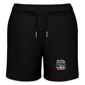Hike All Day, Chill All Night – Camping-Abenteuer - Kinder Organic Joggingshorts Mini Bolter von Stanley/Stella - Schwarz - Vorne
