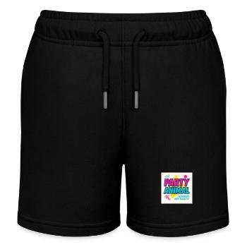 Party Anima.l– Neon Beat Edition - Kinder Organic Joggingshorts Mini Bolter von Stanley/Stella - Schwarz - Vorne