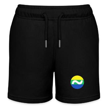 Drapeau Wave | ~Relations avec NU | Vecteur - Short de jogging enfant bio Stanley/Stella - noir - Devant