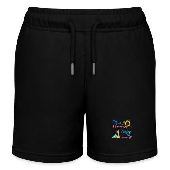 I'm not slow - Kids Organic Sweat Shorts by Stanley/Stella - black - Front