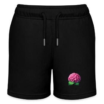 Hortensie rosa - Kinder Organic Joggingshorts Mini Bolter von Stanley/Stella - Schwarz - Vorne