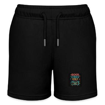 Vibes only - Kids Organic Sweat Shorts by Stanley/Stella - black - Front