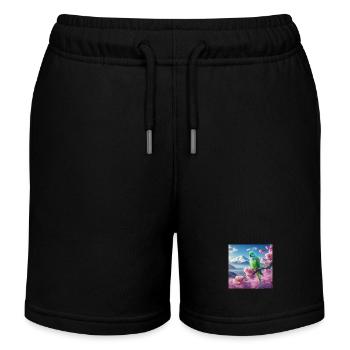 L’amour des perroquets - Short de jogging enfant bio Stanley/Stella - noir - Devant