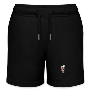 Dein Buchstabe E auf Personalisierte Kleidung - Kinder Organic Joggingshorts Mini Bolter von Stanley/Stella - Schwarz - Vorne