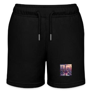Kunst - Kinder Organic Joggingshorts Mini Bolter von Stanley/Stella - Schwarz - Vorne