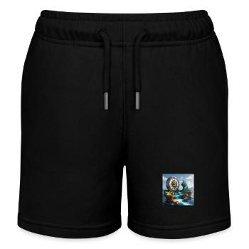 Art Clock - Kids Organic Sweat Shorts by Stanley/Stella - black - Front