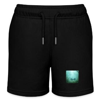 Mystical Underwater World Druid Eventyr - Kids Organic Sweat Shorts by Stanley/Stella - black - Front