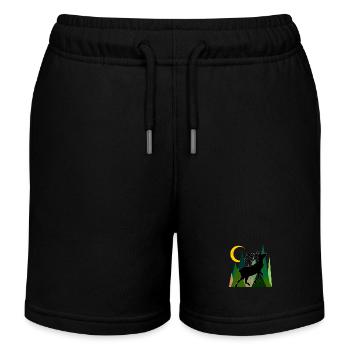 Hirsch - Kinder Organic Joggingshorts Mini Bolter von Stanley/Stella - Schwarz - Vorne